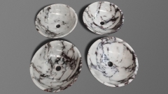 Мраморная раковина Sfera из белого камня Calacatta ИТАЛИЯ 001229111 для ванной комнаты_2