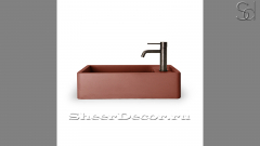 Накладная раковина Bano M3 из красного бетона Concrete Red РОССИЯ 510763113 для ванной комнаты_1