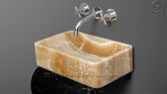 Желтая раковина Flow из камня оникса Honey Onyx ИНДИЯ 023016111 для ванной комнаты_3