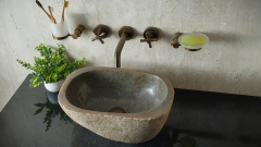 Мойка в ванную Piedra M570 из речного камня  Gris ИНДОНЕЗИЯ 00504511570_2