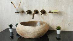 Раковина для ванной Piedra M346 из речного камня  Beige ИНДОНЕЗИЯ 00501111346_1