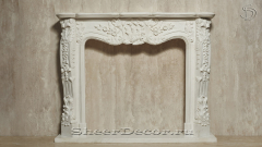Каменный портал белого цвета для облицовки камина Lurd M4 из мрамора Bianco Extra 503111904_4