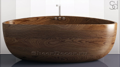 Оригинальная ванна Hepta M6 из натурального дерева Oscuro 165403156 коричневого цвета_1