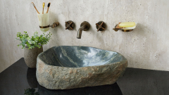 Мойка в ванную Piedra M402 из речного камня  Gris ИНДОНЕЗИЯ 00504511402_1