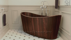 Оригинальная ванна Perla M5 из натурального дерева Oscuro 030403155 коричневого цвета_1