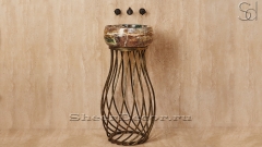 Кованая подставка под раковину Kona из кованой стали Black Gold patina 461503221_5