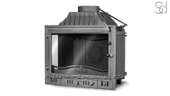 Топка для камина дровяная Kawmet W4 Right Gray из чугуна _1