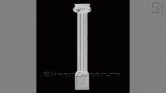 Каменная пилястра Silis Lineare из белого мрамора Bianco Extra в сборе _1