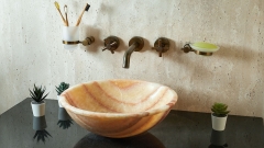 Накладная раковина чаша для ванной Sfera из оникса Honey Onyx_2