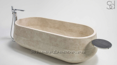Каменная ванна Devi из бежевого мрамора Egypt Ivory 284114051_2