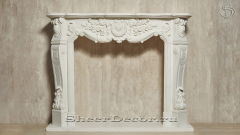 Каменный портал белого цвета для облицовки камина Lurd M21 из мрамора Bianco Extra 5031119021_4