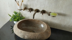 Мойка в ванную Piedra M442 из речного камня  Beige ИНДОНЕЗИЯ 00501111442_2