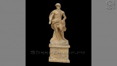 Каменная скульптура Atlet Broad из бежевого мрамора Jura Beige_1