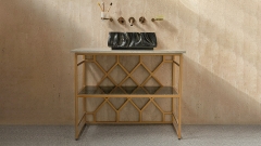 Кованая подставка для раковины Diamante из металла Gold 462402021_4