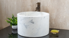 Мраморная курна круглой формы Kale Bucket из белого мрамора Bianco Carrara ИТАЛИЯ 0190051219_2