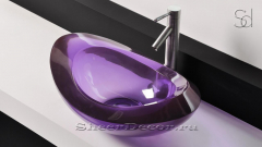 Мойка Barca из акрилового стекла Violet Blossom ИТАЛИЯ 866211111 для ванной комнаты_1