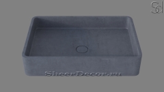 Накладная раковина Cindy из серого бетона Concrete Graphite РОССИЯ 344357911 для ванной комнаты_1