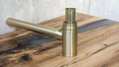 Врезной сливной сифон Siris из золота, с матовой фактурой, из латуни Gold 652402061_1