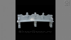 Каменная скамейка Nubit из белого мрамора Clouds в сборе _1
