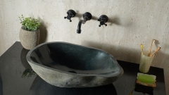 Мойка в ванную Piedra M371 из речного камня  Negro ИНДОНЕЗИЯ 00506911371_2