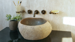 Мойка в ванную Piedra M440 из речного камня  Gris ИНДОНЕЗИЯ 00504511440_3