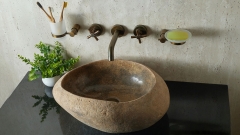 Мойка в ванную Piedra M430 из речного камня  Beige ИНДОНЕЗИЯ 00501111430_2