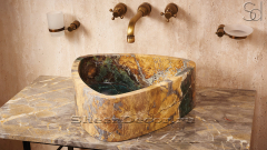 Мраморная раковина Revia из желтого камня Sequoia БРАЗИЛИЯ 177026111 для ванной комнаты_4
