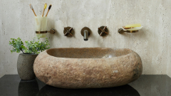 Мойка в ванную Piedra M431 из речного камня  Gris ИНДОНЕЗИЯ 00504511431_4