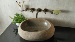Раковина для ванной Piedra M431 из речного камня  Beige ИНДОНЕЗИЯ 00501111431_2
