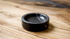 Мыльница круглой формы Disc из черного камня Nero Marquina_1