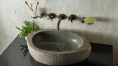 Мойка в ванную Piedra M572 из речного камня  Gris ИНДОНЕЗИЯ 00504511572_2