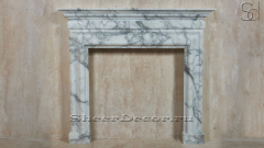 Каменный портал белого цвета для облицовки камина Eva M3 из мрамора Arabescato 298002103_2