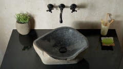 Раковина для ванной Piedra M593 из речного камня  Gris ИНДОНЕЗИЯ 00504511593_4