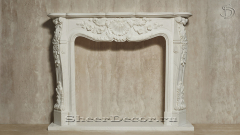 Мраморный портал белого цвета для отделки камина Lurd M14 из натурального камня Bianco Extra 5031119014_4