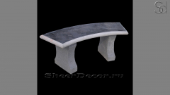 Каменная скамейка Ramla из серого мрамора Jasper в сборе _1