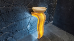 Желтый пьедестал – ножка под раковину Vita M8 из камня оникса Honey Onyx 697016128_1