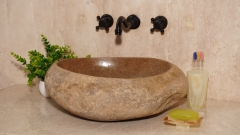 Мойка в ванную Piedra M592 из речного камня  Beige ИНДОНЕЗИЯ 00501111592_1