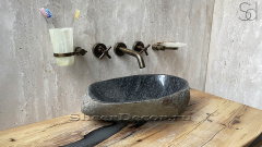 Мойка в ванную Piedra M270 из речного камня  Negro ИНДОНЕЗИЯ 00506911270_1