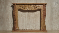 Мраморный портал коричневого цвета для отделки камина Lurd M14 из натурального камня Rosso Sole 5031139014_4