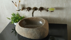 Мойка в ванную Piedra M576 из речного камня  Beige ИНДОНЕЗИЯ 00501111576_2