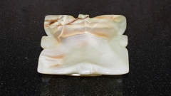 Мыльница на столешницу в ванную Flor из натурального камня оникса Light Green Onyx_1