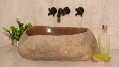 Раковина для ванной Piedra M619 из речного камня  Beige ИНДОНЕЗИЯ 00501111619_1