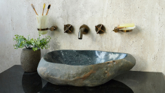 Раковина для ванной Piedra M413 из речного камня  Gris ИНДОНЕЗИЯ 00504511413_2