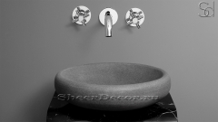 Серая раковина Ronda из камня андезита Andesite ИСПАНИЯ 003001111 для ванной комнаты_3