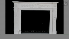 Каменный портал белого цвета для облицовки камина Susanna M2 из мрамора Bianco Extra 508111902_1