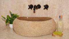 Мойка в ванную Piedra M622 из речного камня  Beige ИНДОНЕЗИЯ 00501111622_1