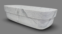 Мраморная ванна Palum M8 из белого камня Statuario 028145058_1