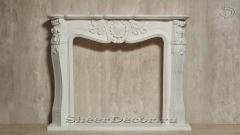Каменный портал белого цвета для облицовки камина Lurd M17 из мрамора Bianco Extra 5031119017_5