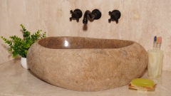 Раковина для ванной Piedra M467 из речного камня  Beige ИНДОНЕЗИЯ 00501111467_1