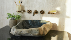Мойка в ванную Piedra M397 из речного камня  Gris ИНДОНЕЗИЯ 00504511397_2